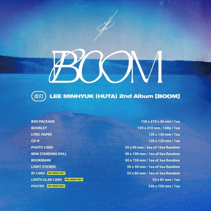 Lee MinHyuk (HUTA) - 2nd Full Album: BOOM - EmpressKorea