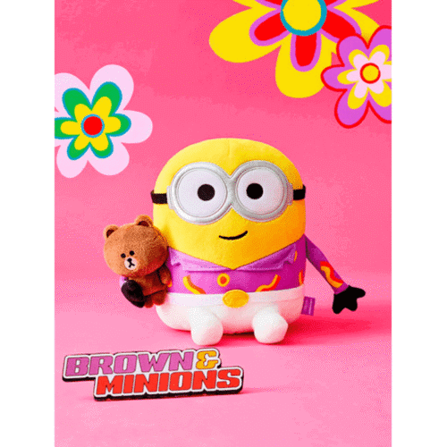 Line Friends MINIONS BOB Costume Sitting Plush Toy 25cm - EmpressKorea