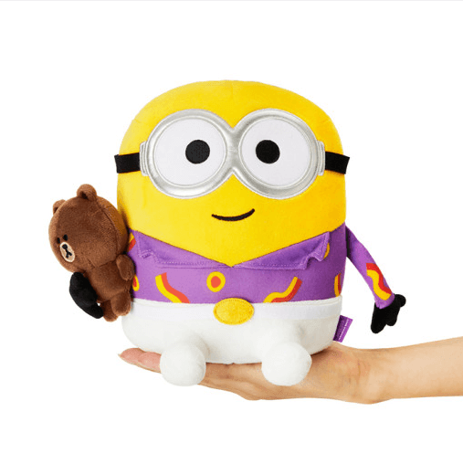 Line Friends MINIONS BOB Costume Sitting Plush Toy 25cm - EmpressKorea