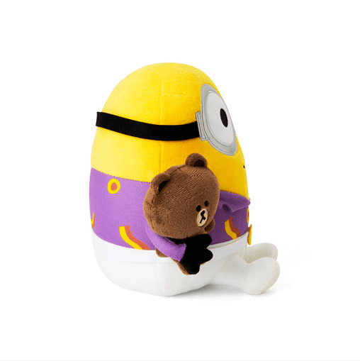 Line Friends MINIONS BOB Costume Sitting Plush Toy 25cm - EmpressKorea