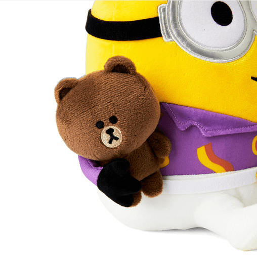 Line Friends MINIONS BOB Costume Sitting Plush Toy 25cm - EmpressKorea