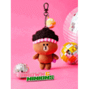 Line Friends MINIONS BROWN Bag Charm Plush Toy - EmpressKorea