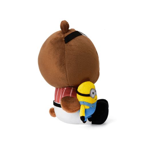 Line Friends MINIONS BROWN Costume Sitting Plush Toy 25cm - EmpressKorea