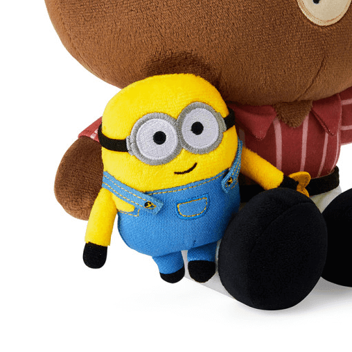 Line Friends MINIONS BROWN Costume Sitting Plush Toy 25cm - EmpressKorea