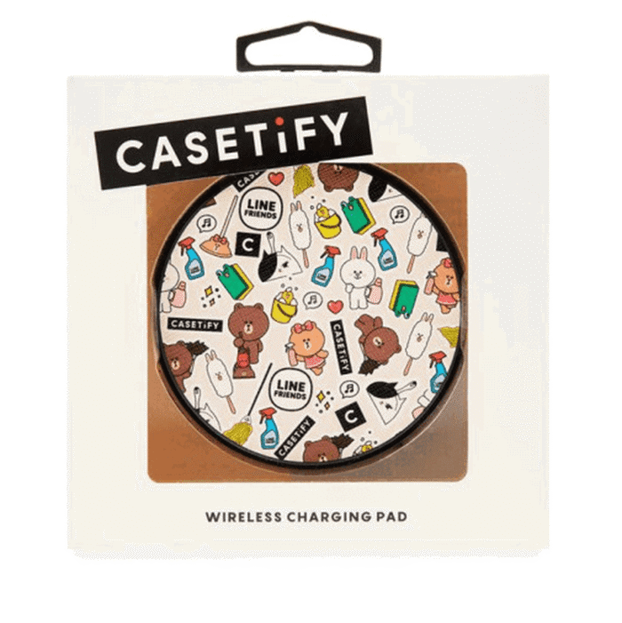 Line Friends x CASETiFY Spring Cleaning Wireless Charging Pad - EmpressKorea