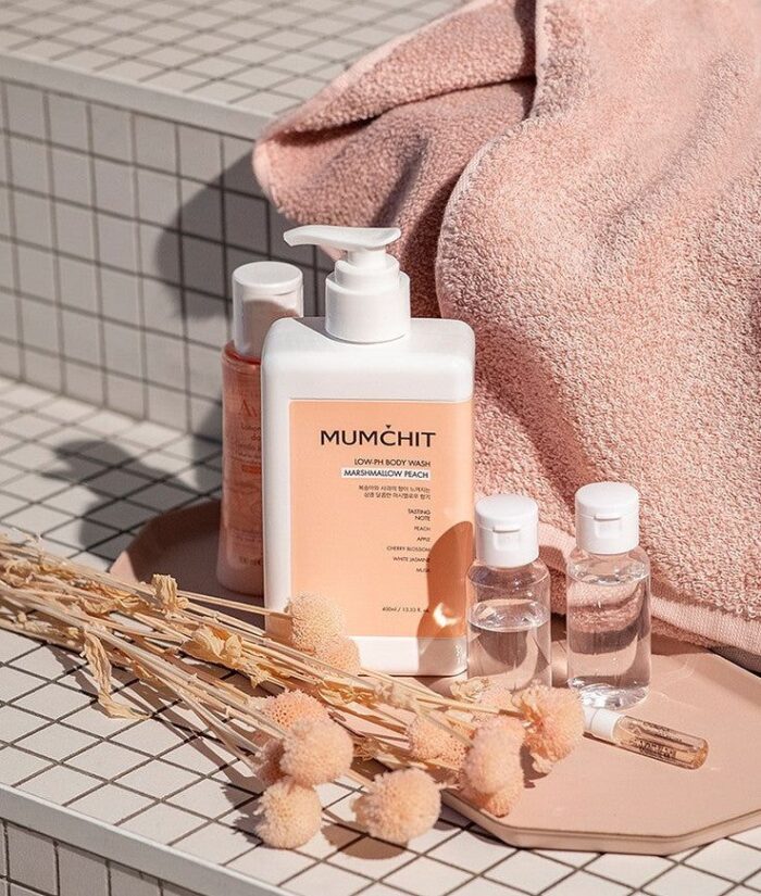 MUMCHIT Low-pH Body Wash Marshmallow Peach 400ml - EmpressKorea