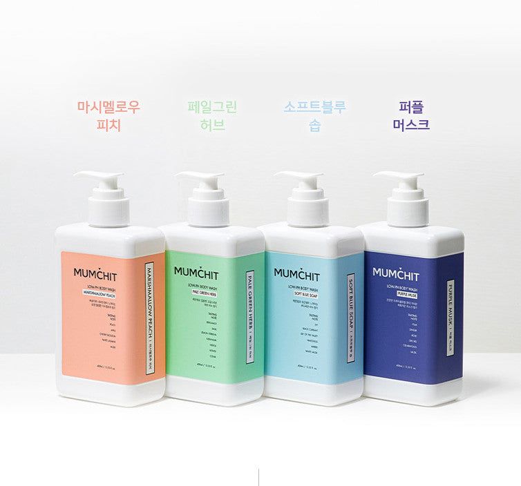 MUMCHIT Low-pH Body Wash Pale Green Herb 400ml - EmpressKorea