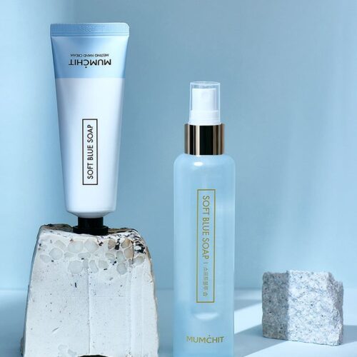 MUMCHIT Soft Blue Soap Special Set Body Mist 105ml+Hand Cream 50ml - EmpressKorea