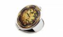 A Hand Mirror With Beautiful Mother Of Pearl Color, Mother Of Pearl Hand Mirror-Plum Blossom (Yellow) / Made In Korea - EmpressKorea
