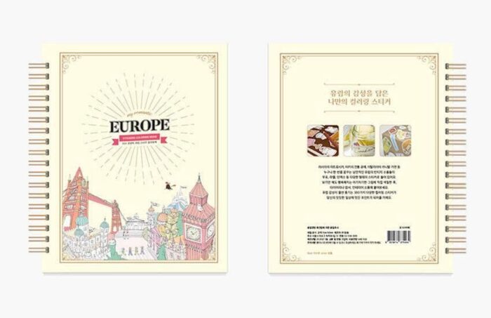 My Romantic Europe Sticker Coloring Book - EmpressKorea