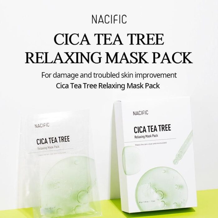 NACIFIC Cica Teatree Relaxing Mask 30g*20ea - EmpressKorea