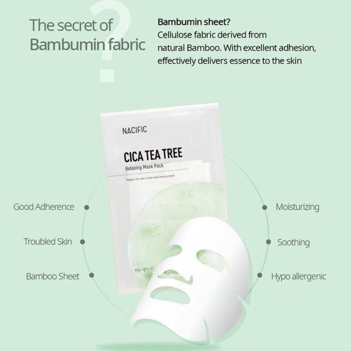 NACIFIC Cica Teatree Relaxing Mask 30g*20ea - EmpressKorea