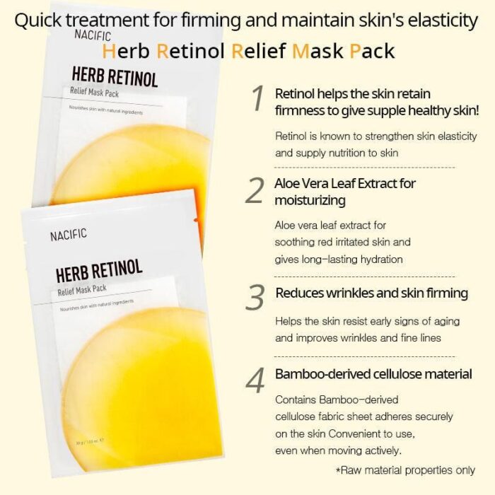 NACIFIC Herb Retinol Relief Mask 30g*10ea - EmpressKorea