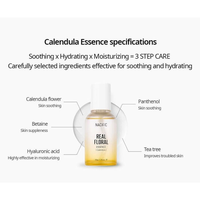 NACIFIC Real Floral Calendula Essence 180ml - EmpressKorea