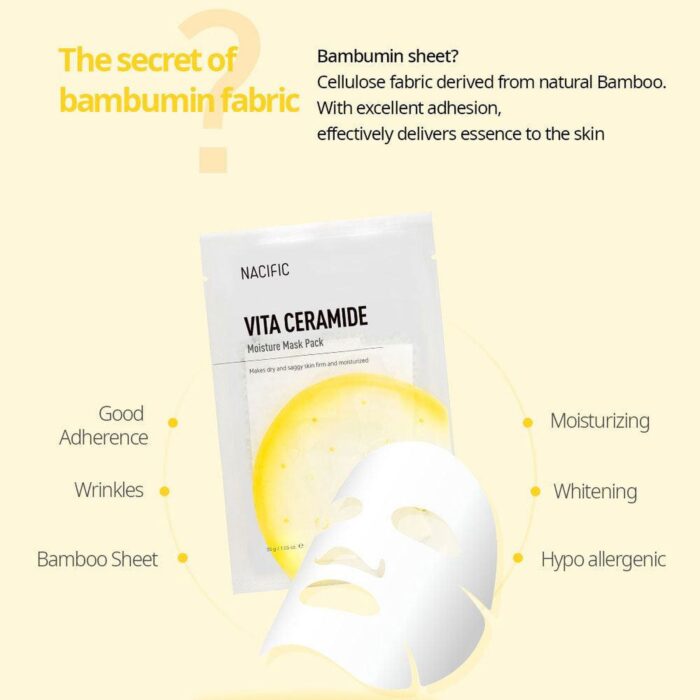 NACIFIC Vita Ceramide Moisture Mask 30g*20ea - EmpressKorea