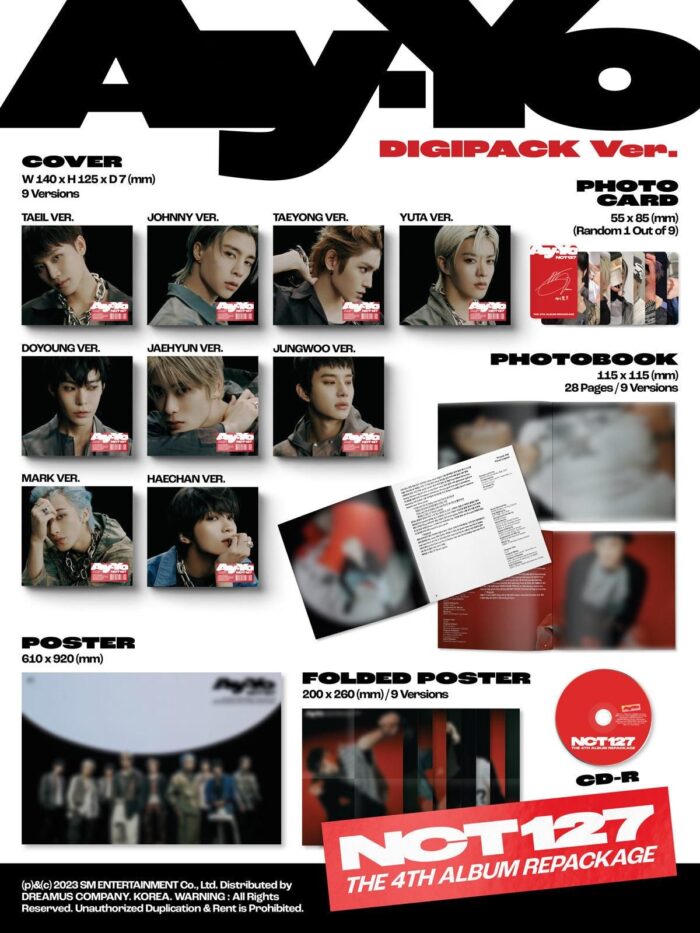NCT 127 -  4th Repackage Album: Ay-Yo (Digipack Ver.) - EmpressKorea