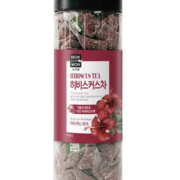 NOK CHA WON Hibiscus Tea 60 Tea Bags (Pyramid Type) Flower Healthier Tea - EmpressKorea