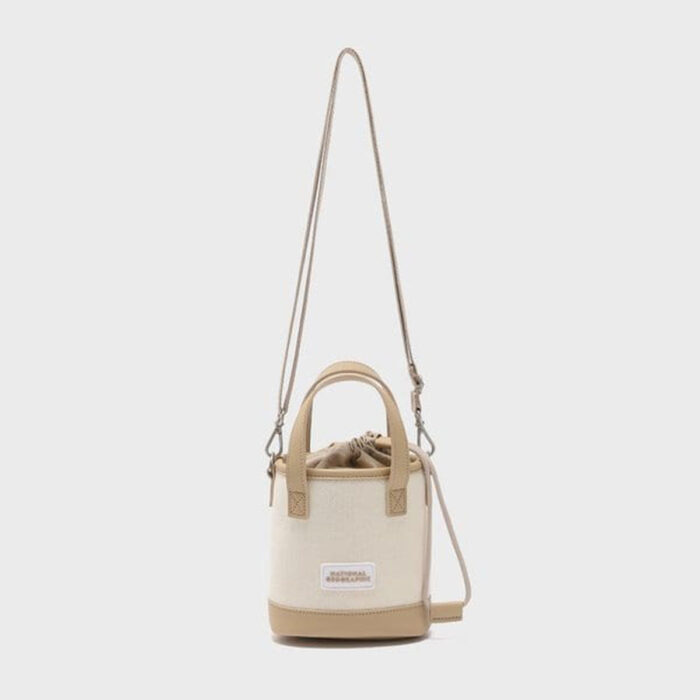 National Geographic N224ACR610 Felt Cylinder Mini Cross Bag IVORY - EmpressKorea