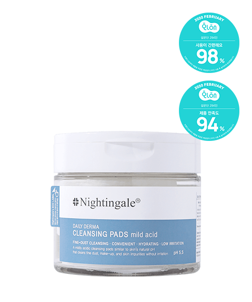 Nightingale Daily Derma Cleansing Pads mild acid 270ml 70ea - EmpressKorea