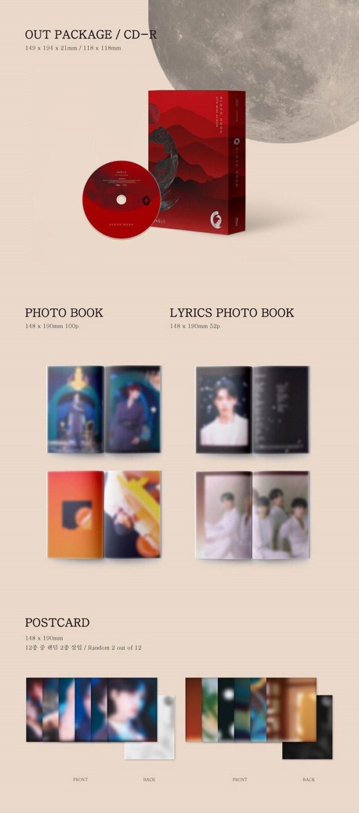 ONEUS - 6th Mini Album: Blood Moon - EmpressKorea
