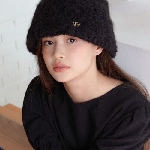 OVLA wool blended cotton candy knit bucket hat - EmpressKorea