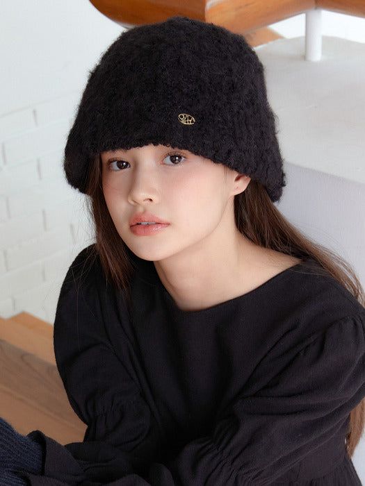 OVLA wool blended cotton candy knit bucket hat - EmpressKorea