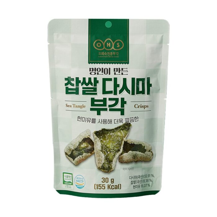Oh Hee-sook Traditional Bugak Glutinous Rice Kelp Bugak 30g, 3pcs - EmpressKorea