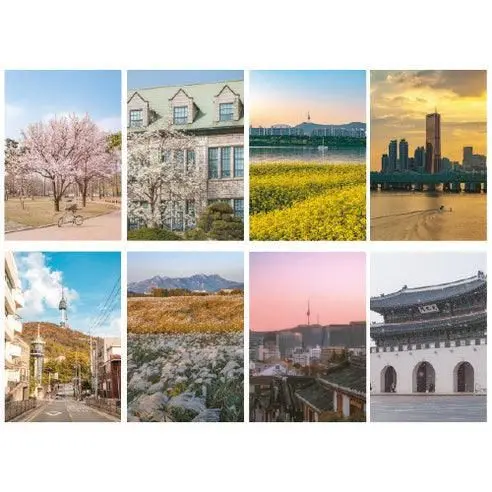 Our Very Moment Emotional landscape postcard featuring the four seasons of Seoul 8pcs Set - EmpressKorea