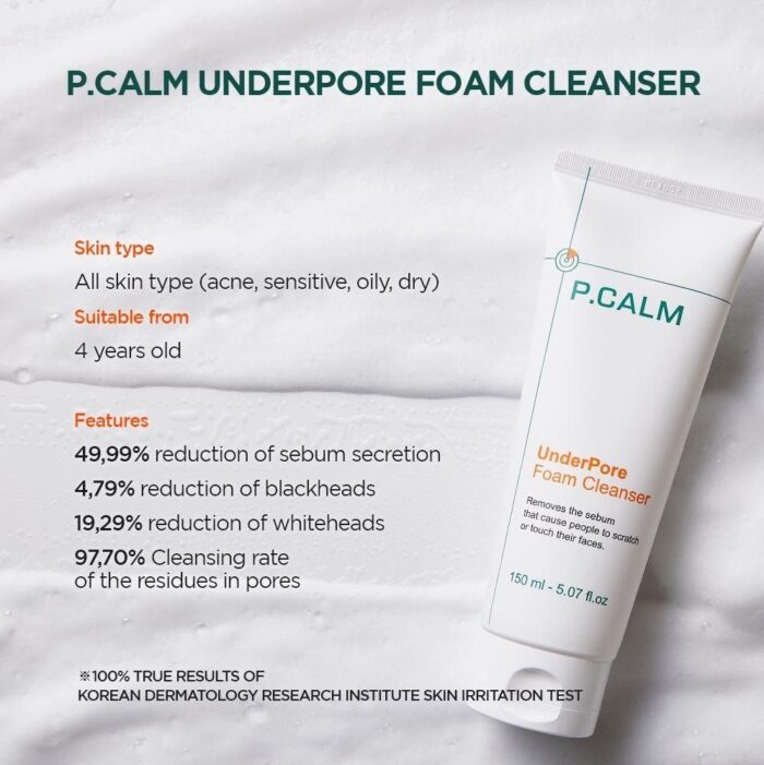P.CALM Under Pore Foam Cleanser 150ml - EmpressKorea