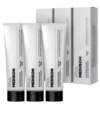 PAUL MADISON Whitening Silver Racha Toothpaste 150g*3 packs - EmpressKorea