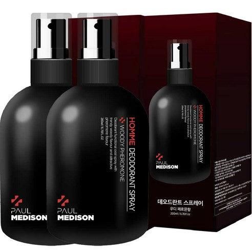 PAUL MEDISON Homme Deodorant Spray Woody Pheromone Fragrance 200ml*2EA - EmpressKorea