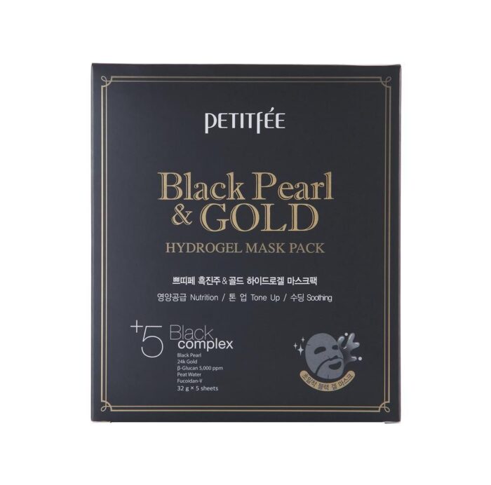 PETITFÉE BLACK PEARL & GOLD MASK PACK  32g*5ea - EmpressKorea