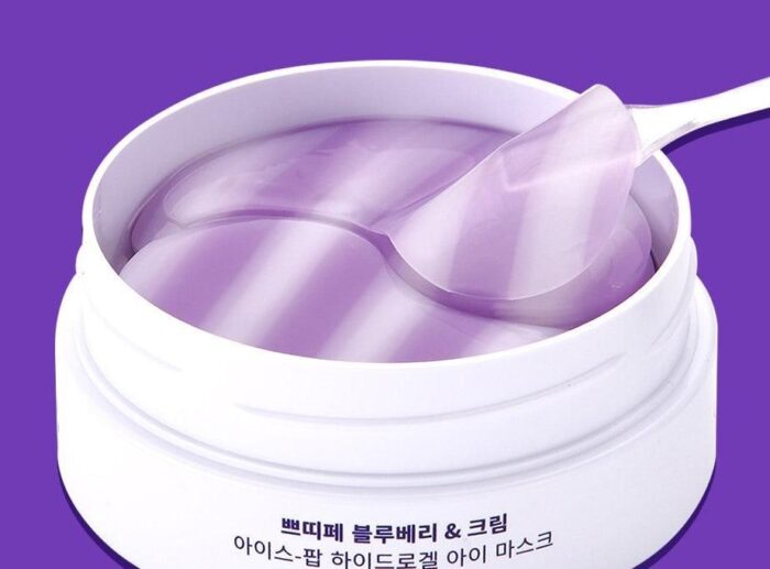 PETITFÉE Blueberry & Cream Ice-Pop Hydrogel Eye Mask 84g(60pcs) - EmpressKorea