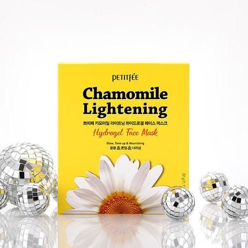 PETITFÉE Chamomile Lightening Hydrogel Face Mask 32g 5sheets - EmpressKorea