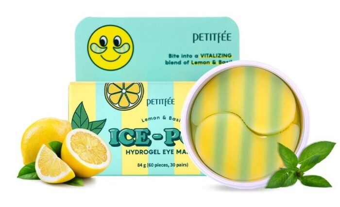 PETITFÉE Lemon & Basil Ice-Pop Hydrogel Eye Mask 84g(60pcs) - EmpressKorea