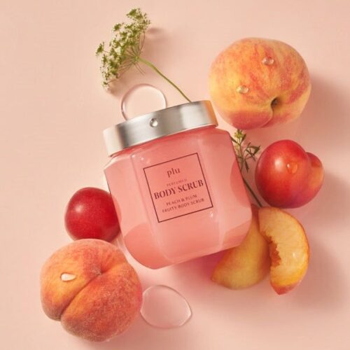 Plu Perfumed Fruity Body Scrub Peach & Plum 500g - EmpressKorea