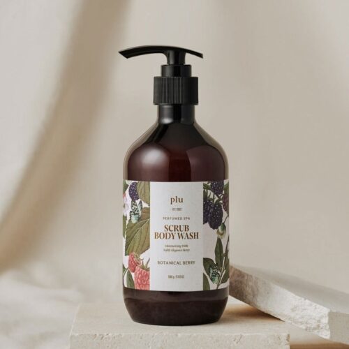 Plu Perfumed Spa Scrub Body Wash Botanical Berry 500g - EmpressKorea