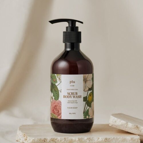 Plu Perfumed Spa Scrub Body Wash Fleur Soap 500g - EmpressKorea