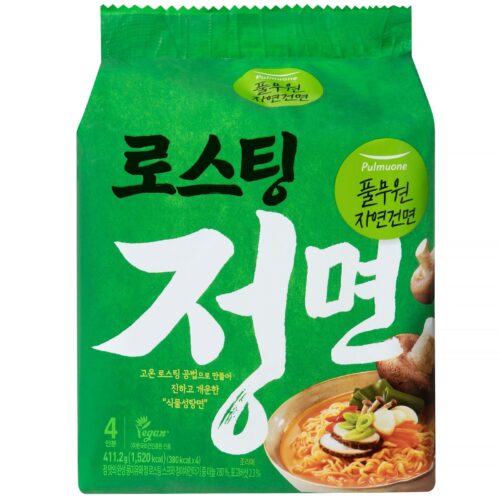 Pulmuone Nature is Delicious non-fried noodle, Jeong Myun 411.2g, 8 pieces - EmpressKorea