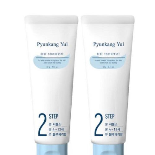Pyunkang Yul Low Fluoride Children’s Toothpaste NO.2 Blueberry Flavor 60g+60g - EmpressKorea
