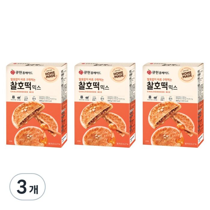 Q1 homemade glutinous rice cake Hotteok호떡 mix 400g, 3 pieces - EmpressKorea