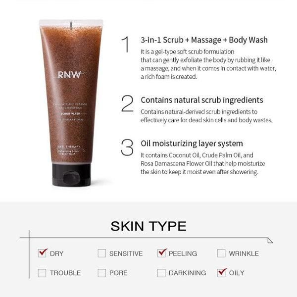 RNW Der Therapy Refreshing Scrub To Body Wash 230ml - EmpressKorea