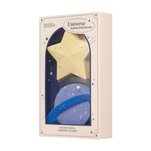 ROUND A'ROUND Universe Bubble Bath Bomb Duo Gift Set - EmpressKorea
