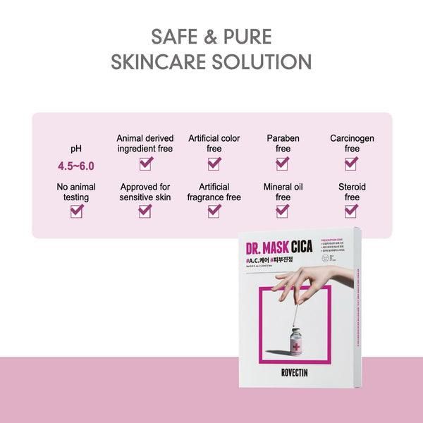 ROVECTIN Skin Essentials Dr. Mask Cica 25ml*5EA - EmpressKorea