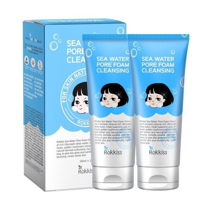 Rokkiss Sea Water Pore Foam Cleansing 120ml*2ea - EmpressKorea