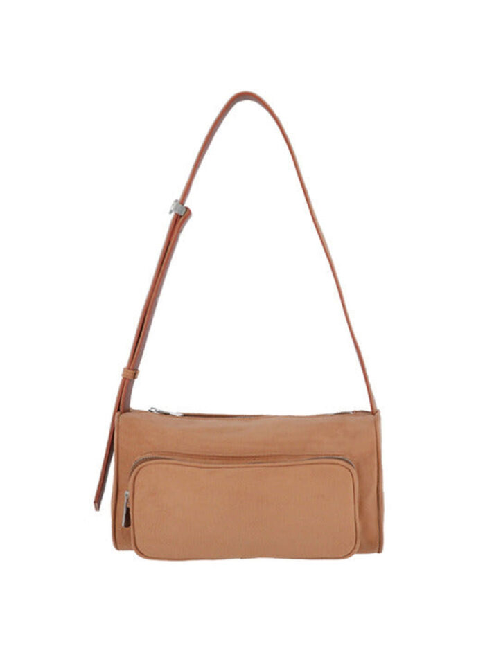 SEMICODE poster pocket bag - suede camel - EmpressKorea