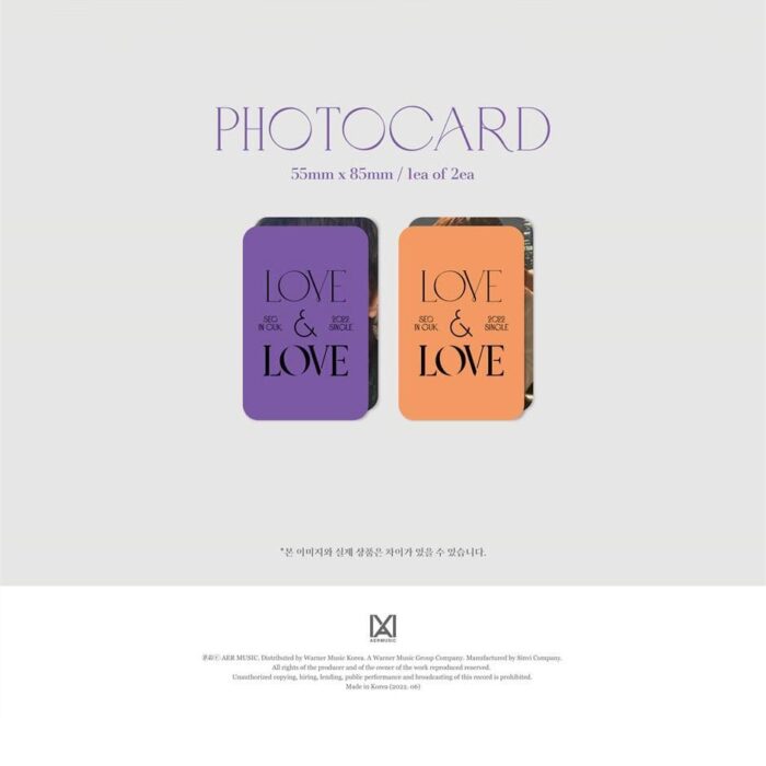 SEO IN GUK - Single Album: LOVE & LOVE - EmpressKorea