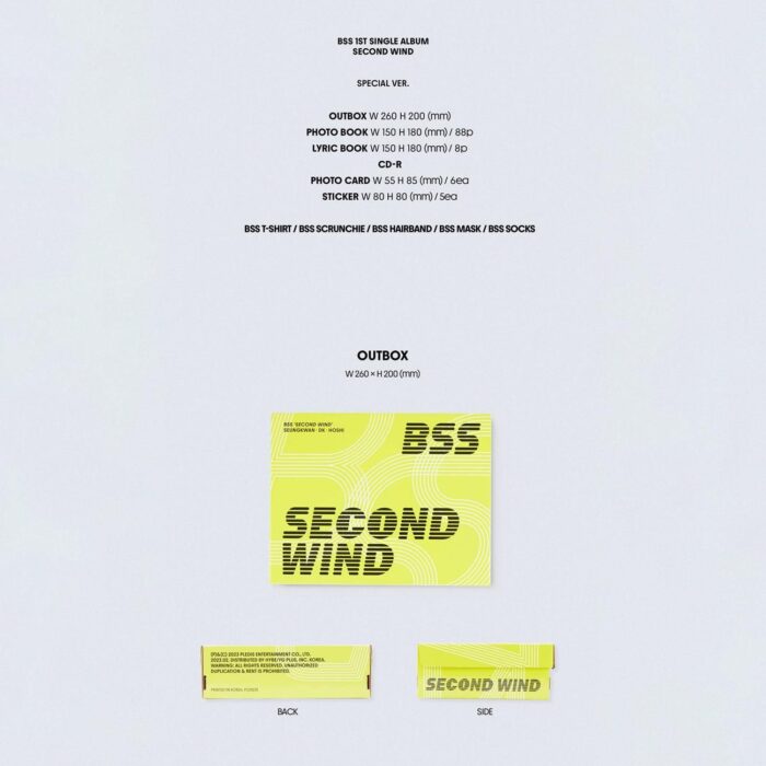 SEVENTEEN BSS - 1st Single Album: SECOND WIND (Special Ver.) - EmpressKorea