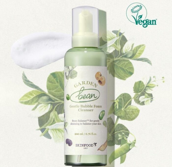 SKINFOOD Garden Bean Gentle Bubble Foam Cleanser 200ml - EmpressKorea
