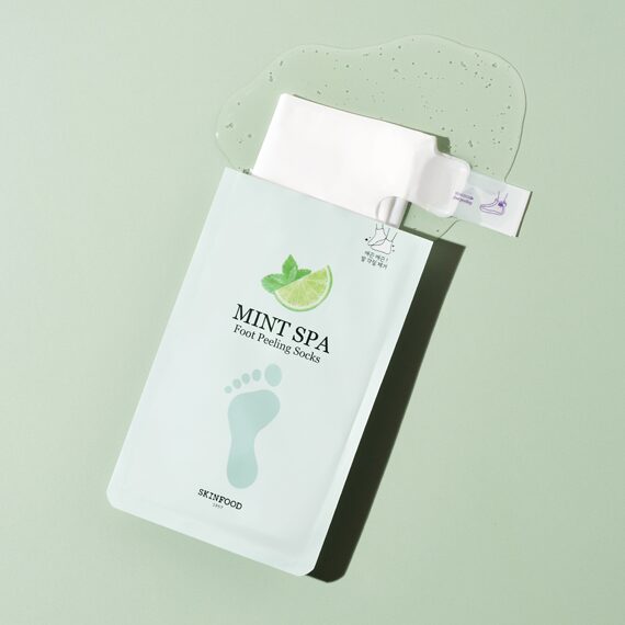 SKINFOOD Mint Spa Foot Peeling Socks (20g*2pcs)×2ea - EmpressKorea